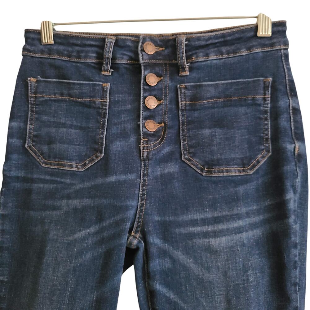 JUDY BLUE Skinny Fit Patch Pocket Stretch Button‎ Fly Jeans JB88134 Women's 9/29 - Picture 3 of 11